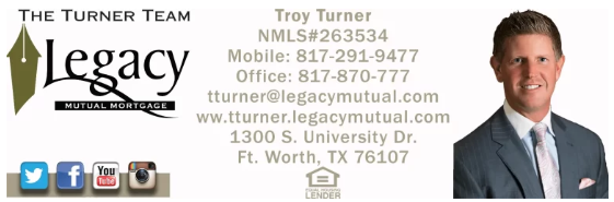 The Turner Team at Legacy Mutual Mortgage — Troy Turner, NMLS #263534, contact card
